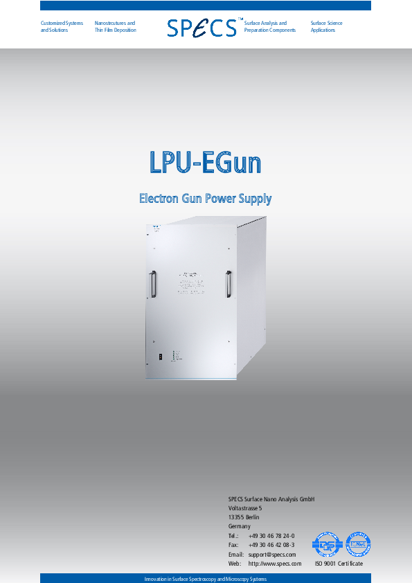 LPU-EGun Electron Gun Power Supply