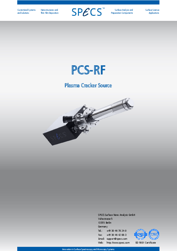 PCS-RF Plasma Cracker Source