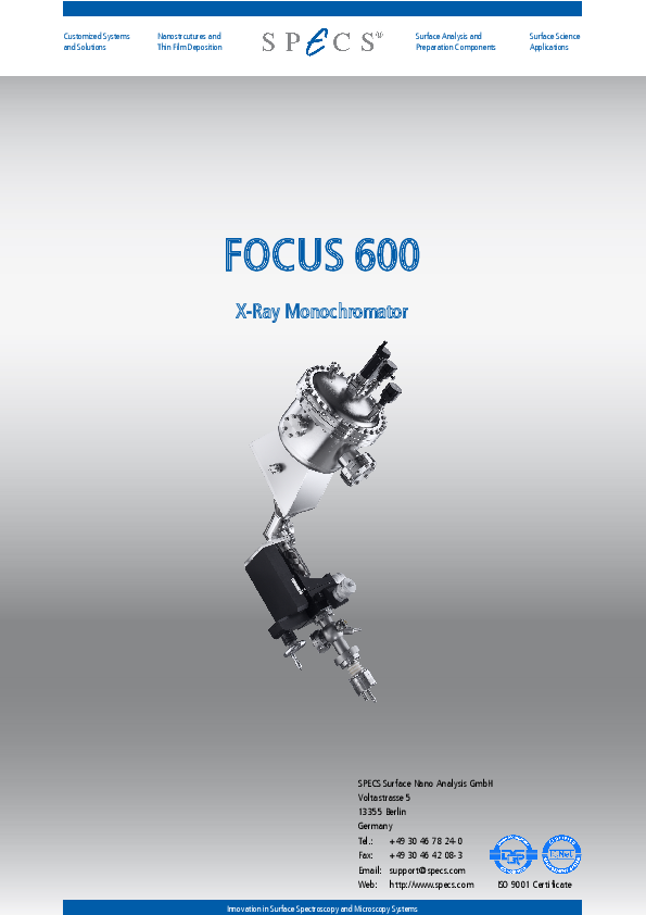 FOCUS 600 X-Ray Monochromator