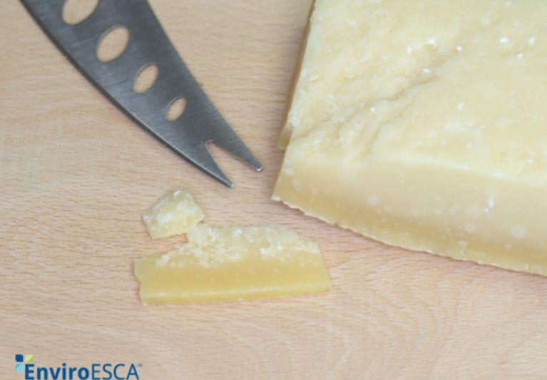 XPS surface analysis of Italian hard cheese with EnviroESCA