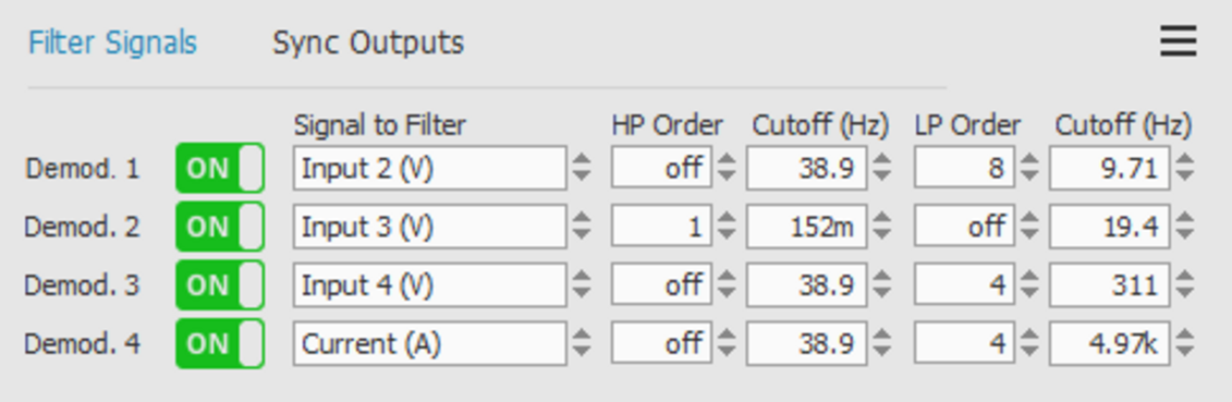 Lock-in filters for generic signals