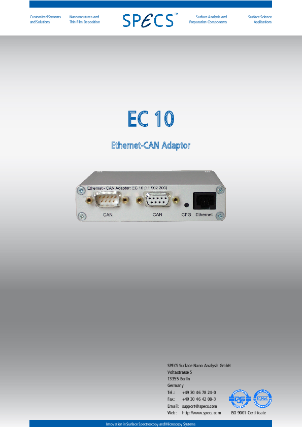 EC 10 Ethernet-CAN Adaptor