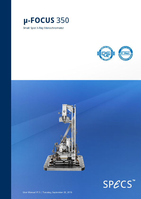 μ-FOCUS 350 Small Spot X-Ray Monochromator