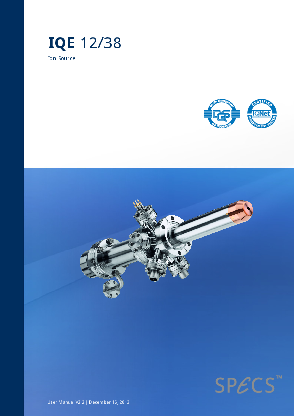 IQE 12/38 Ion Source IQE 12/38 Ion Source