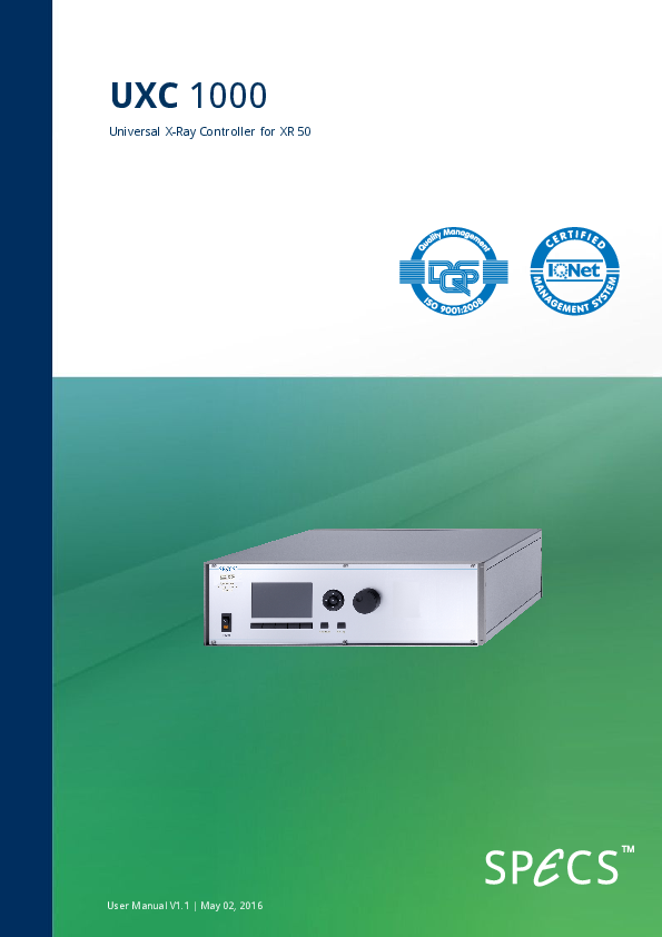 UXC 1000 Universal X-Ray Controller for XR 50 UXC 1000 Universal X-Ray Controller for XR 50