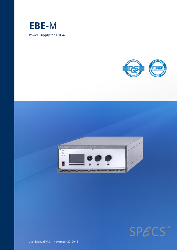 EBE-M Power Supply for EBE-4 EBE-M Power Supply for EBE-4