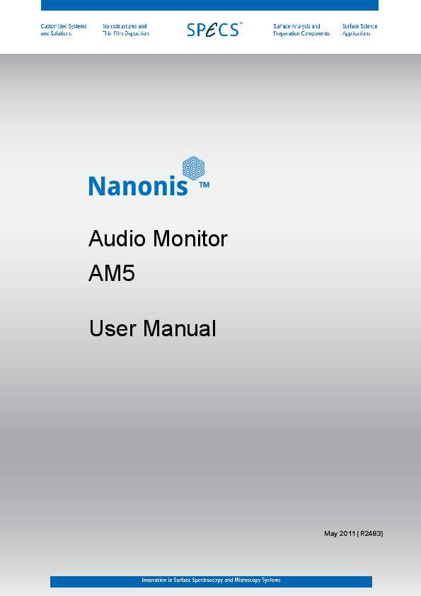 Nanonis Audio Monitor AM5 Nanonis Audio Monitor AM5