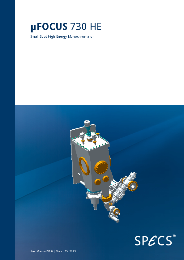 μFOCUS 730 HE Small Spot High Energy Monochromator μFOCUS 730 HE Small Spot High Energy Monochromator