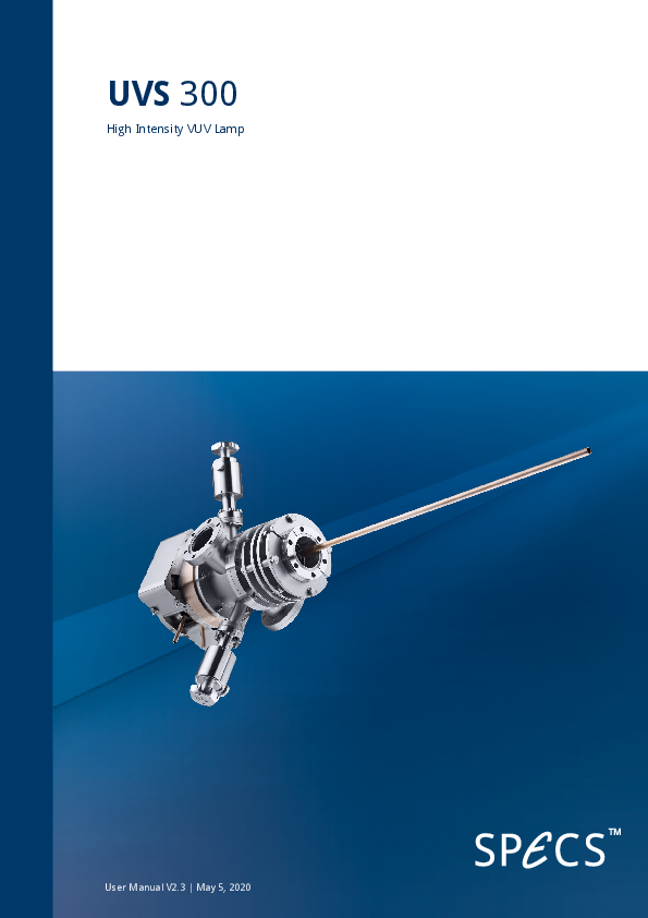 UVS 300 High Intensity VUV Lamp UVS 300 High Intensity VUV Lamp