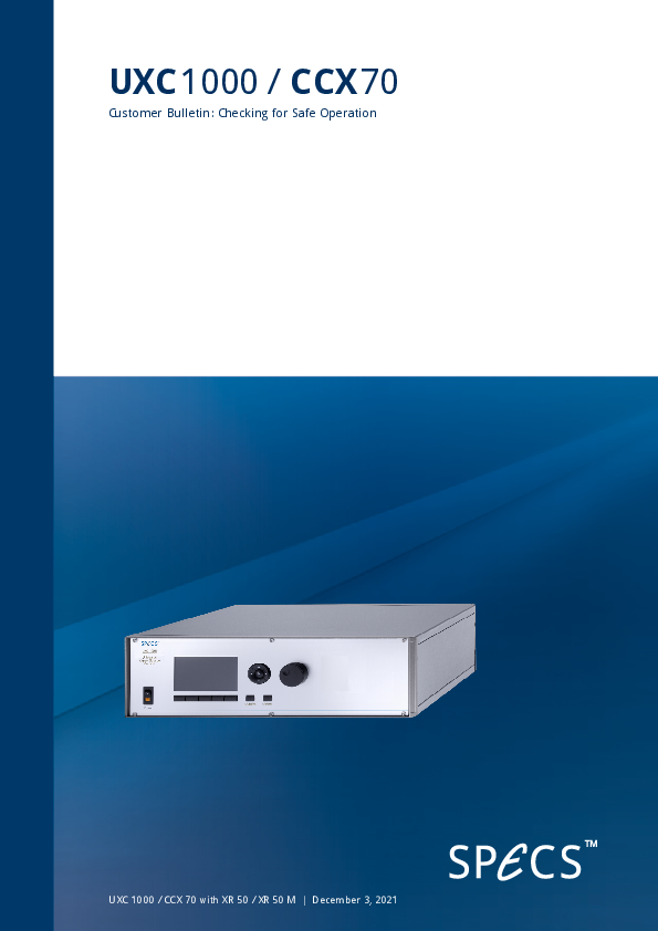 UXC1000 / CCX70 Customer Bulletin: Checking for Safe Operation UXC1000 / CCX70 Customer Bulletin: Checking for Safe Operation