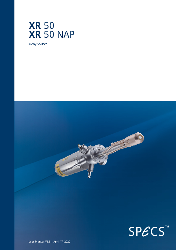 XR 50 / XR 50 NAP X-Ray Source XR 50 / XR 50 NAP X-Ray Source