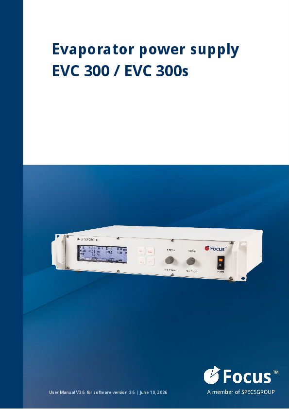 EVC 300 / EVC 300s Evaporator power supply