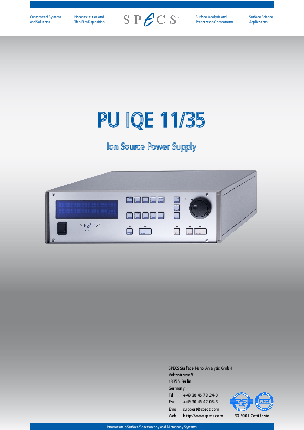 PU IQE 11/35 Ion Source Power Supply PU IQE 11/35 Ion Source Power Supply